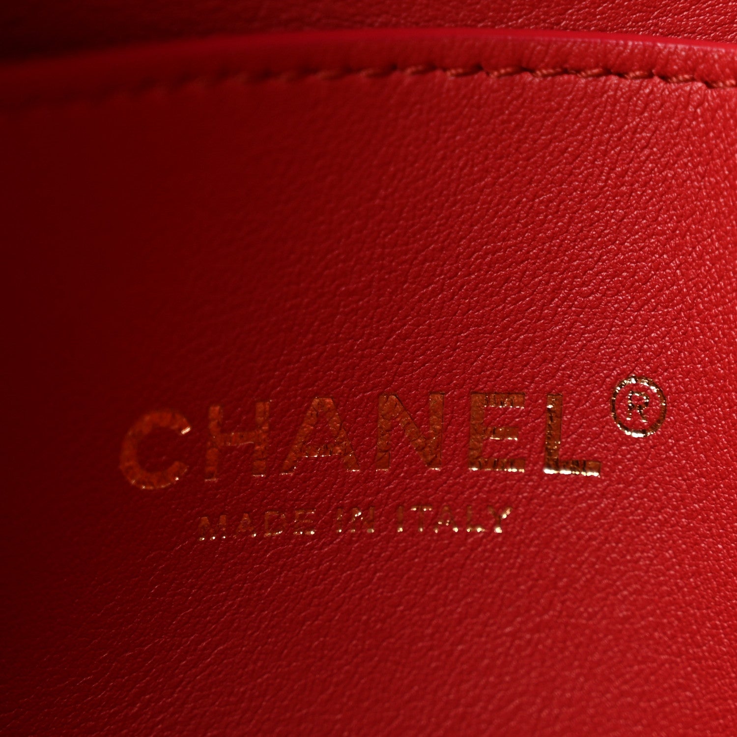 Chanel Calfskin Stitch Medium Ring My Bag Shopping Tote Red 6 of 14