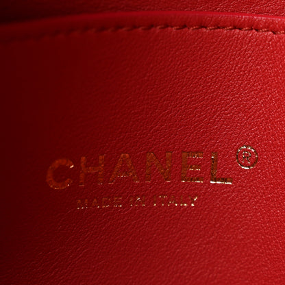 Chanel Calfskin Stitch Medium Ring My Bag Shopping Tote Red 6 of 14