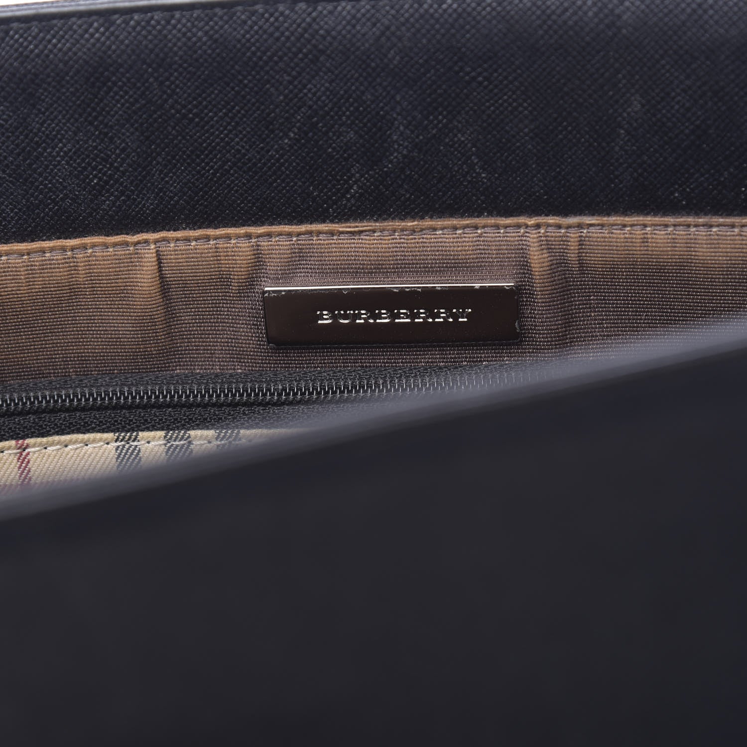 Burberry Saffiano Top Handle Tote Black 6 of 25