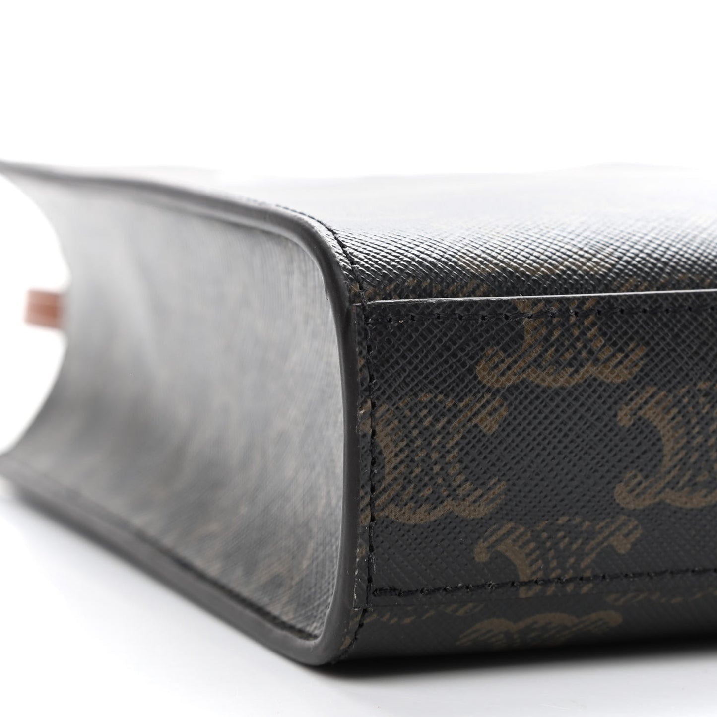 Triomphe Canvas Calfskin Mini Vertical Cabas Tan