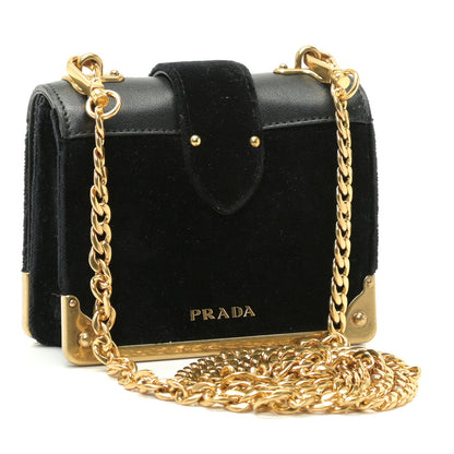 Prada Velluto Micro Cahier Bag Black 2 of 9