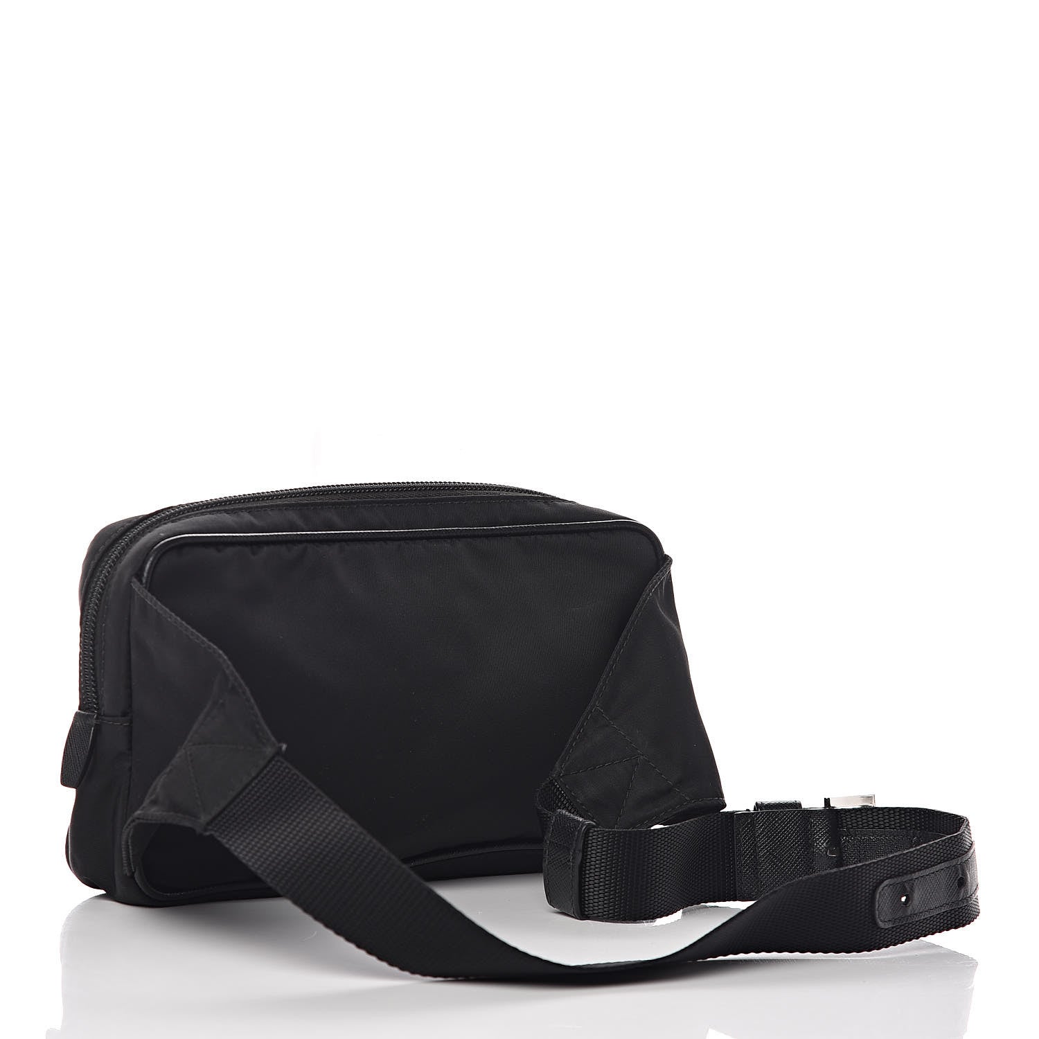 Prada Tessuto Nylon Saffiano Belt Bag Black 3 of 10