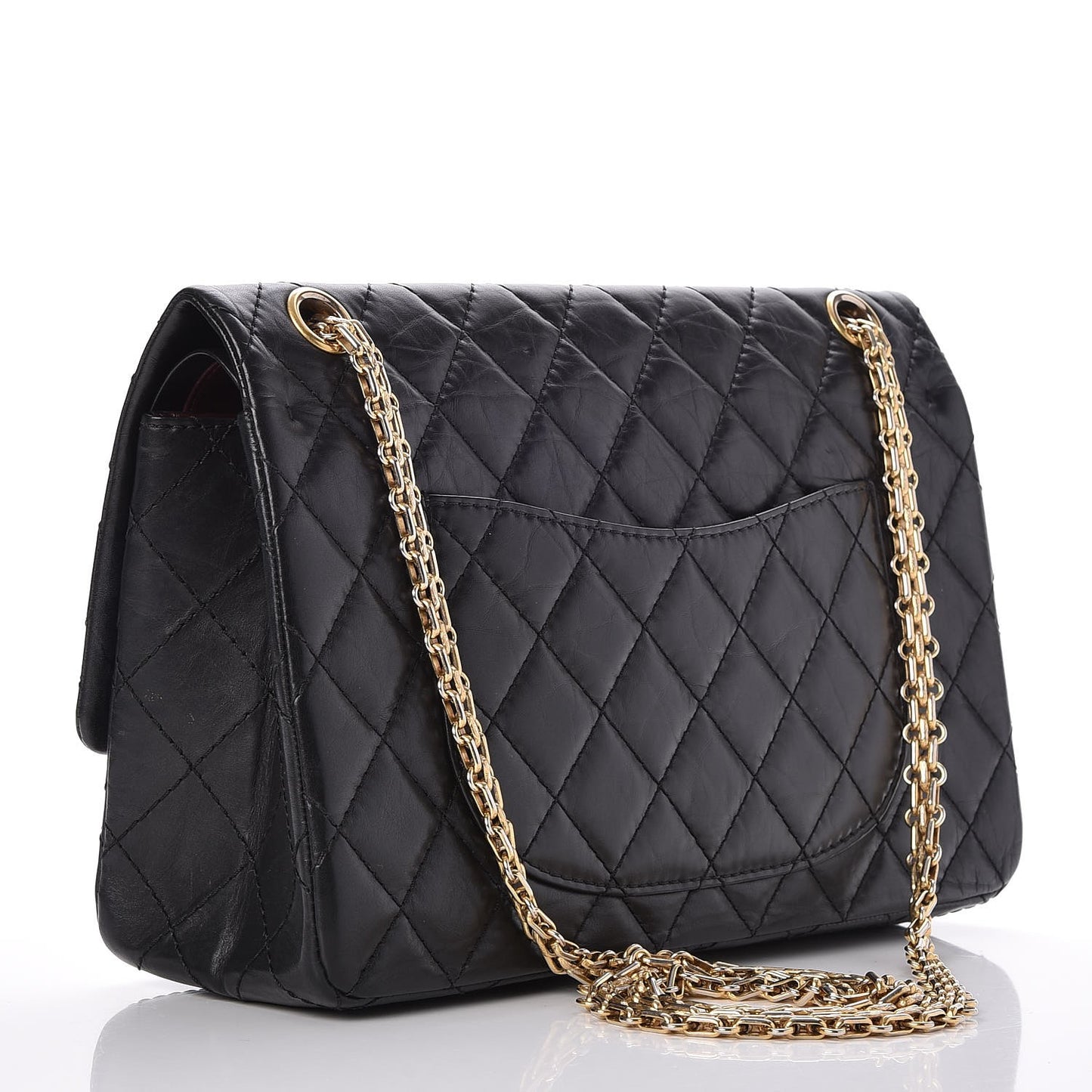 Aged Calfskin Quilted 2.55 Reissue 226 Flap Black