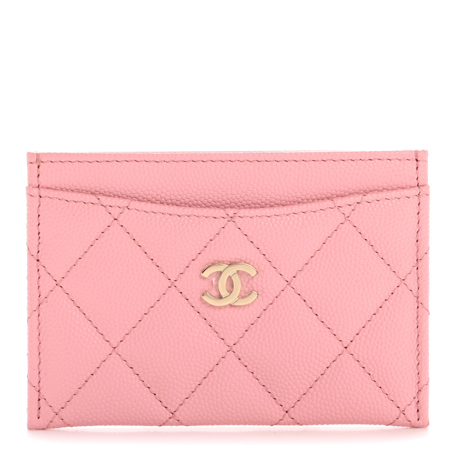 Chanel Caviar Quilted Card Holder Light Pink 1 of 9