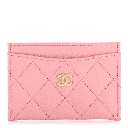 Chanel Caviar Quilted Card Holder Light Pink 1 of 9