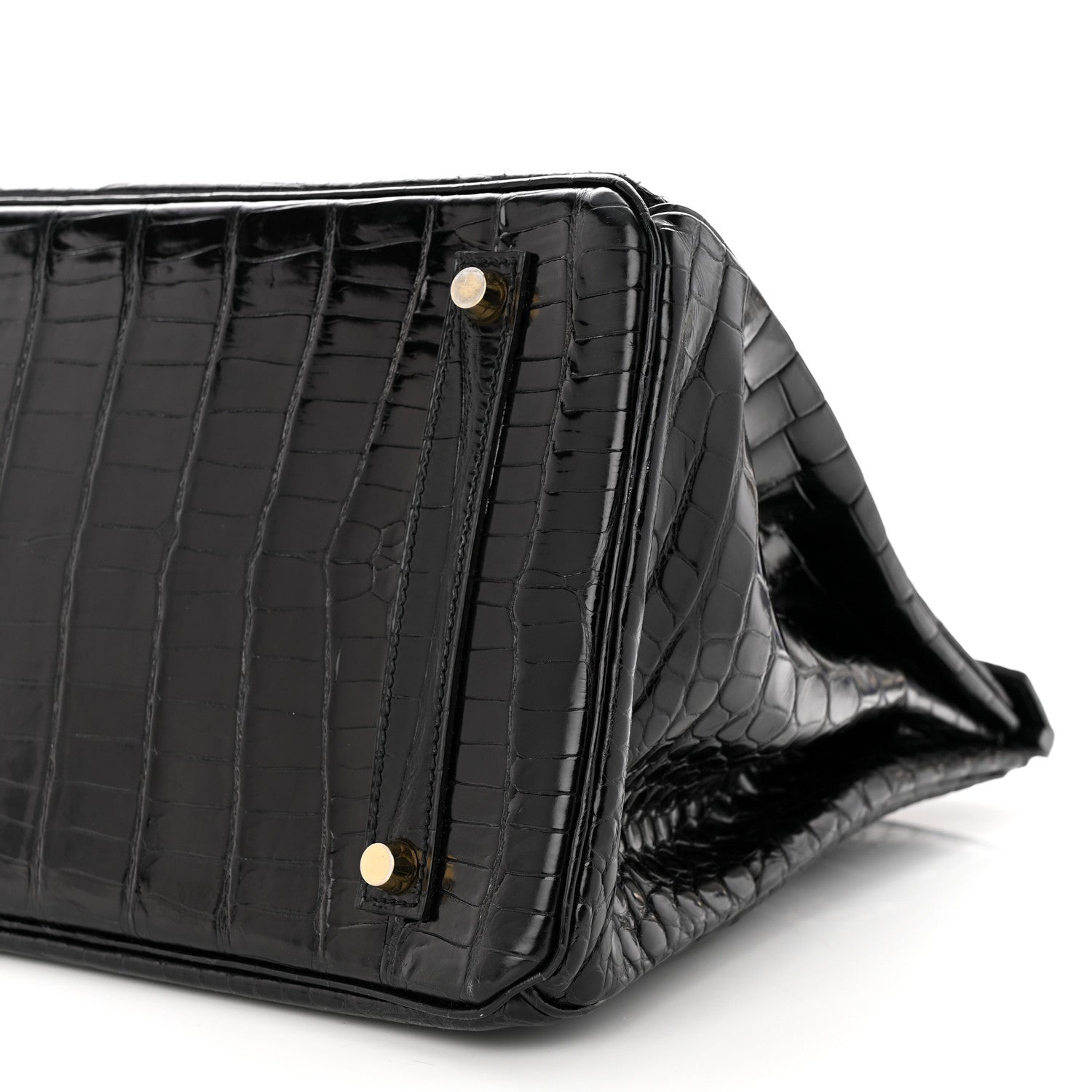 Hermes Shiny Porosus Crocodile Birkin 35 Black 10 of 11