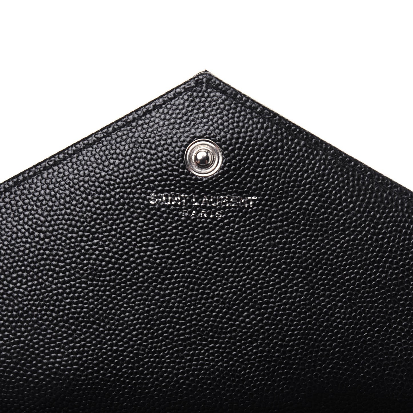 Grain De Poudre Matelasse Chevron Monogram Chain Wallet Black