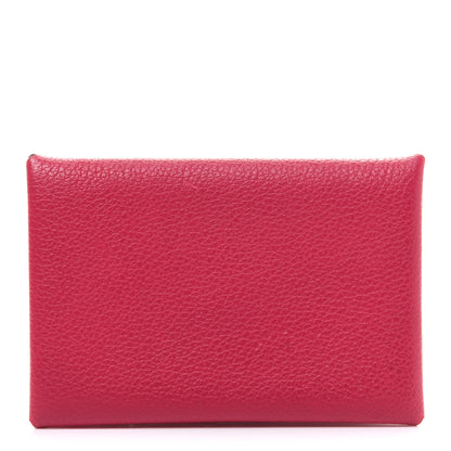 Hermes Evercolor Calvi Card Case Framboise 1 of 8
