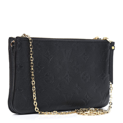 Louis Vuitton Empreinte Double Zip Pochette Black 3 of 17
