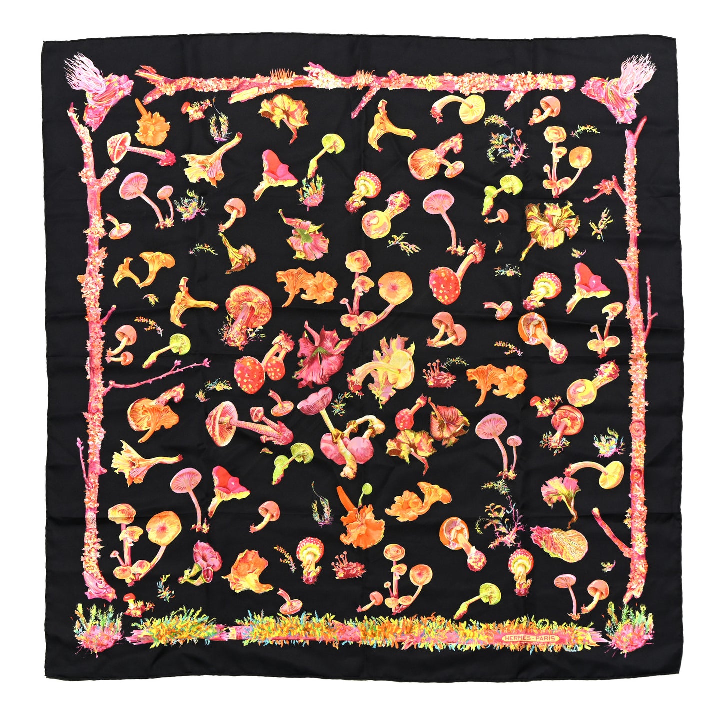 Silk Champignons Scarf 90