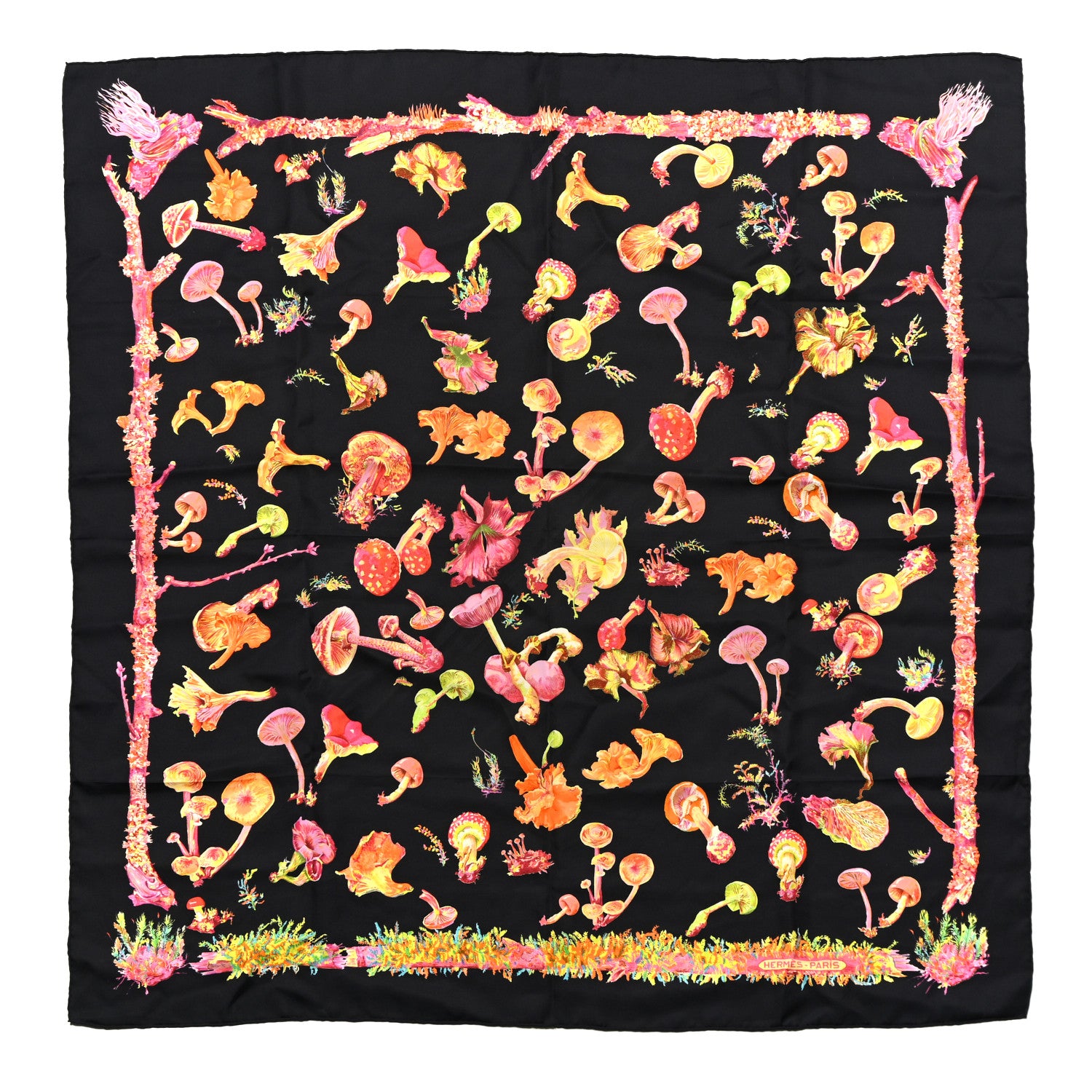 Hermes Silk Champignons Scarf 90 1 of 5