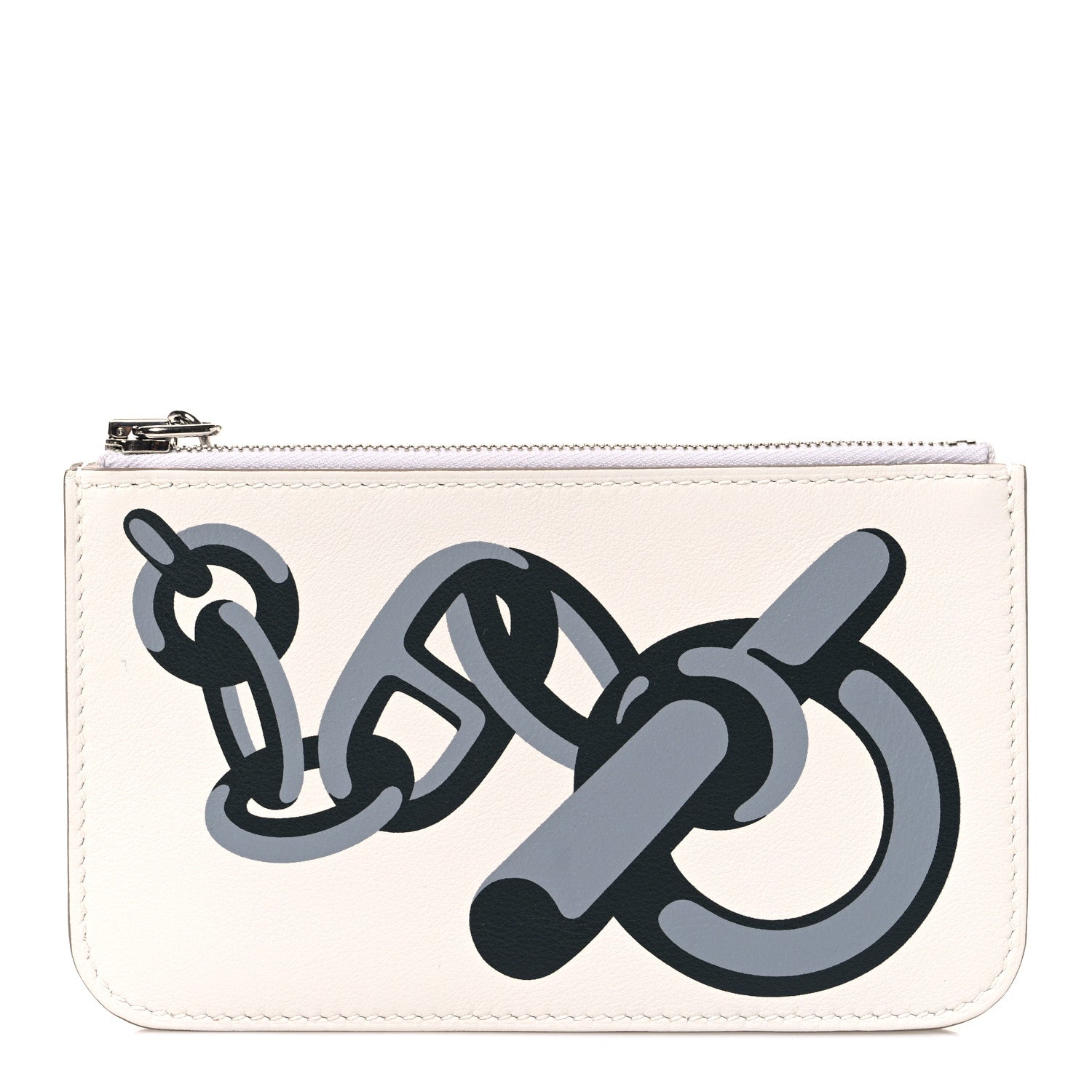 Hermes Swift Chaine D'Ancre Printed Zipengo Card Holder Gris Pale Mangrove Gris Pantin 1 of 7
