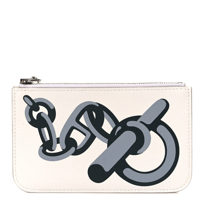 Hermes Swift Chaine D'Ancre Printed Zipengo Card Holder Gris Pale Mangrove Gris Pantin 1 of 7