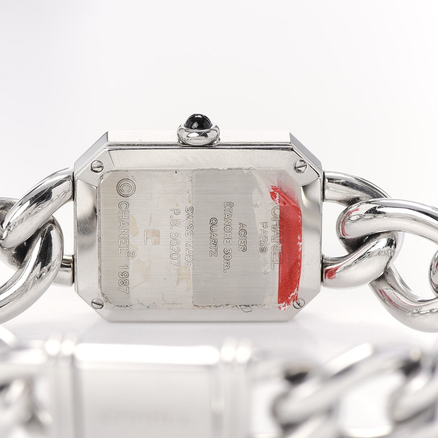Stainless Steel 20mm Chain Premiere Quartz Watch Black M