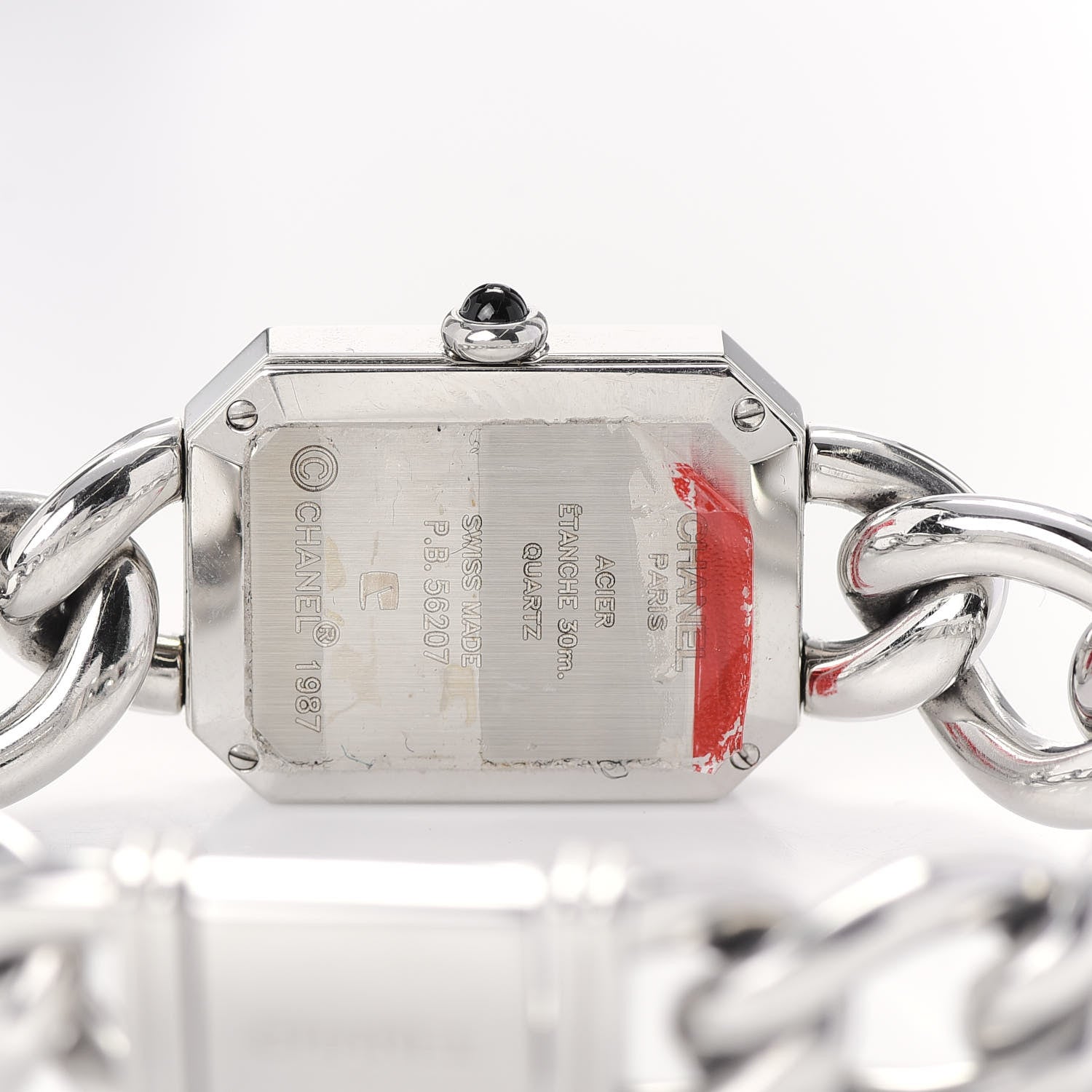 Chanel Stainless Steel 20mm Chain Premiere Quartz Watch Black M 5 of 5