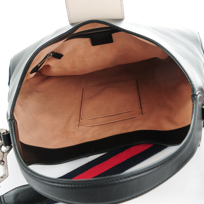 Gucci Calfskin Web Medium Dionysus Hobo Black White 5 of 7