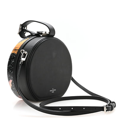 Louis Vuitton Calfskin Splash Print Petite Boite Chapeau Black 3 of 10
