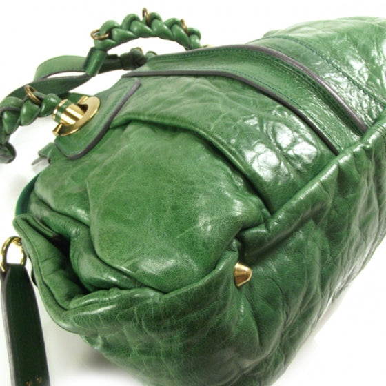 Chloe Leather Heloise Satchel Jewel Green 5 of 12