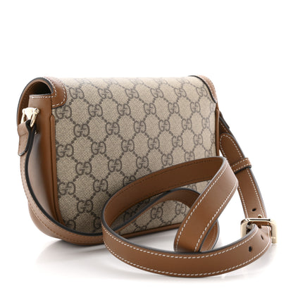 Gucci GG Supreme Monogram Duomo Lux Horsebit 1955 Soft Small Shoulder Bag Beige Ebony Sundial 3 of 10