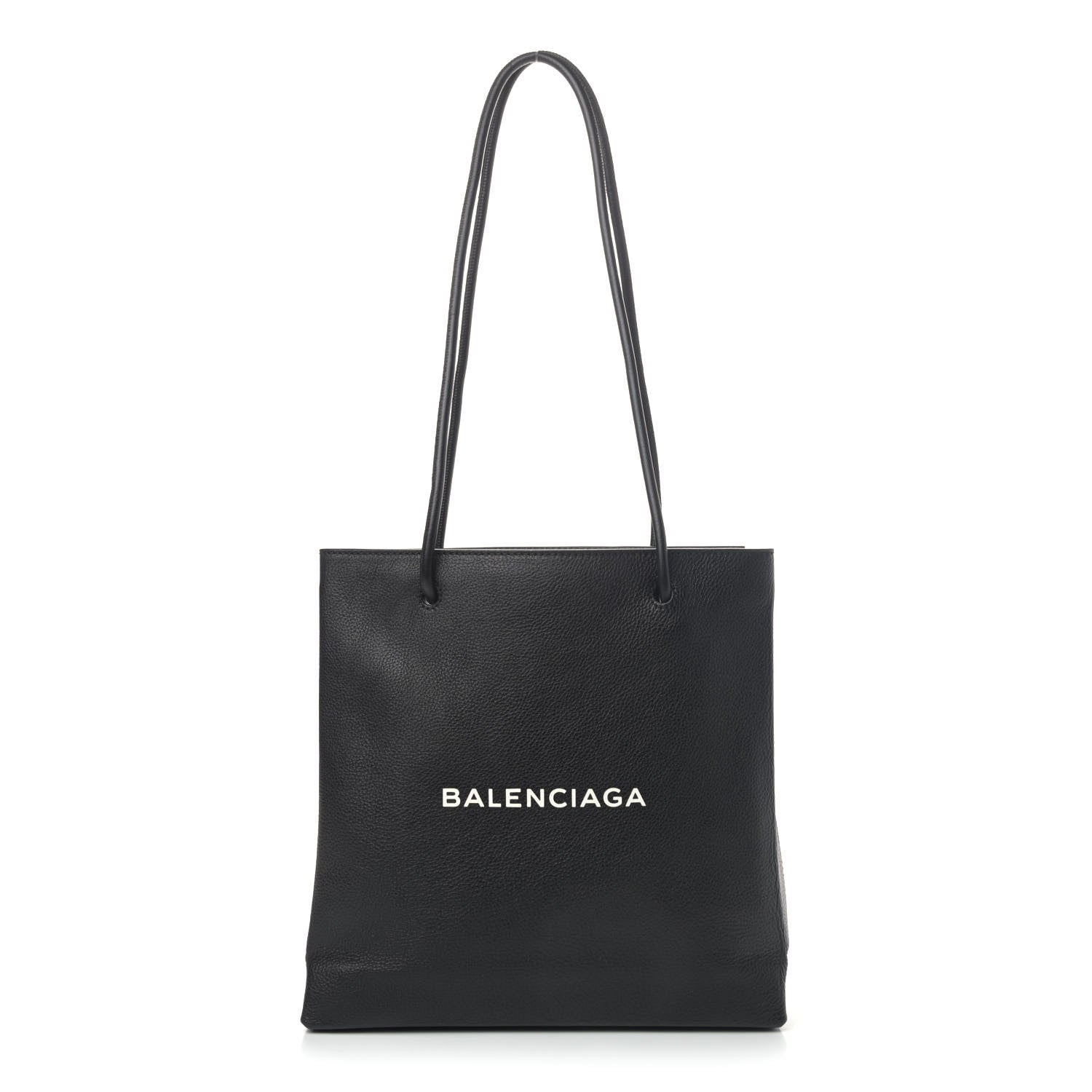 Balenciaga Calfskin Logo Small Shopping Black 1 of 4