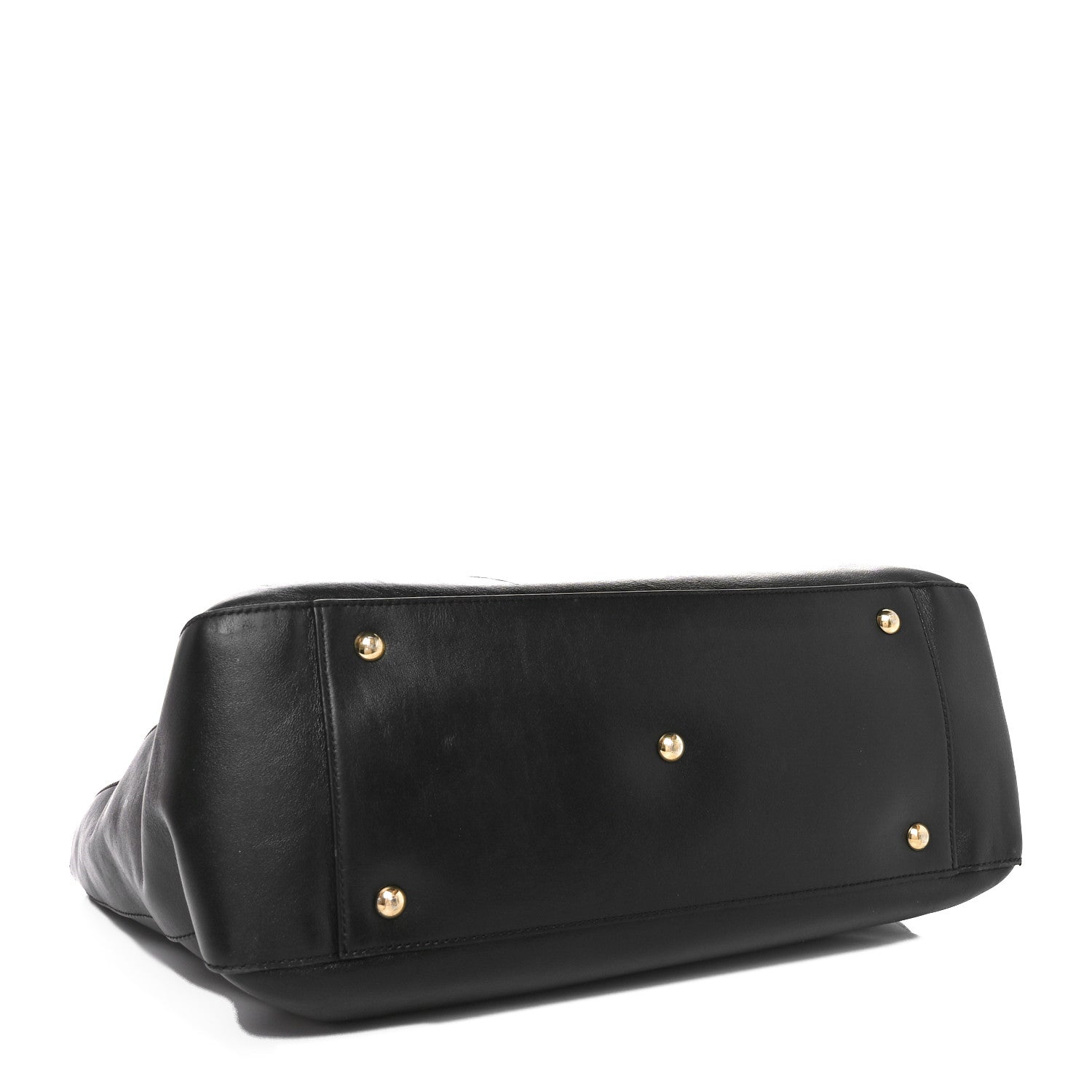 Fendi Vitello Glacier Medium FF Tote Black 4 of 12