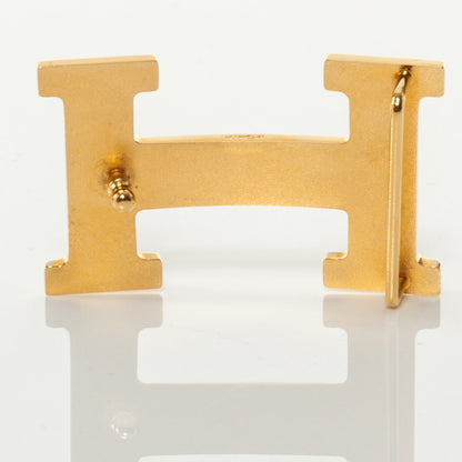 Hermes Courchevel Reversible H Belt Gold Navy 68 5 of 6