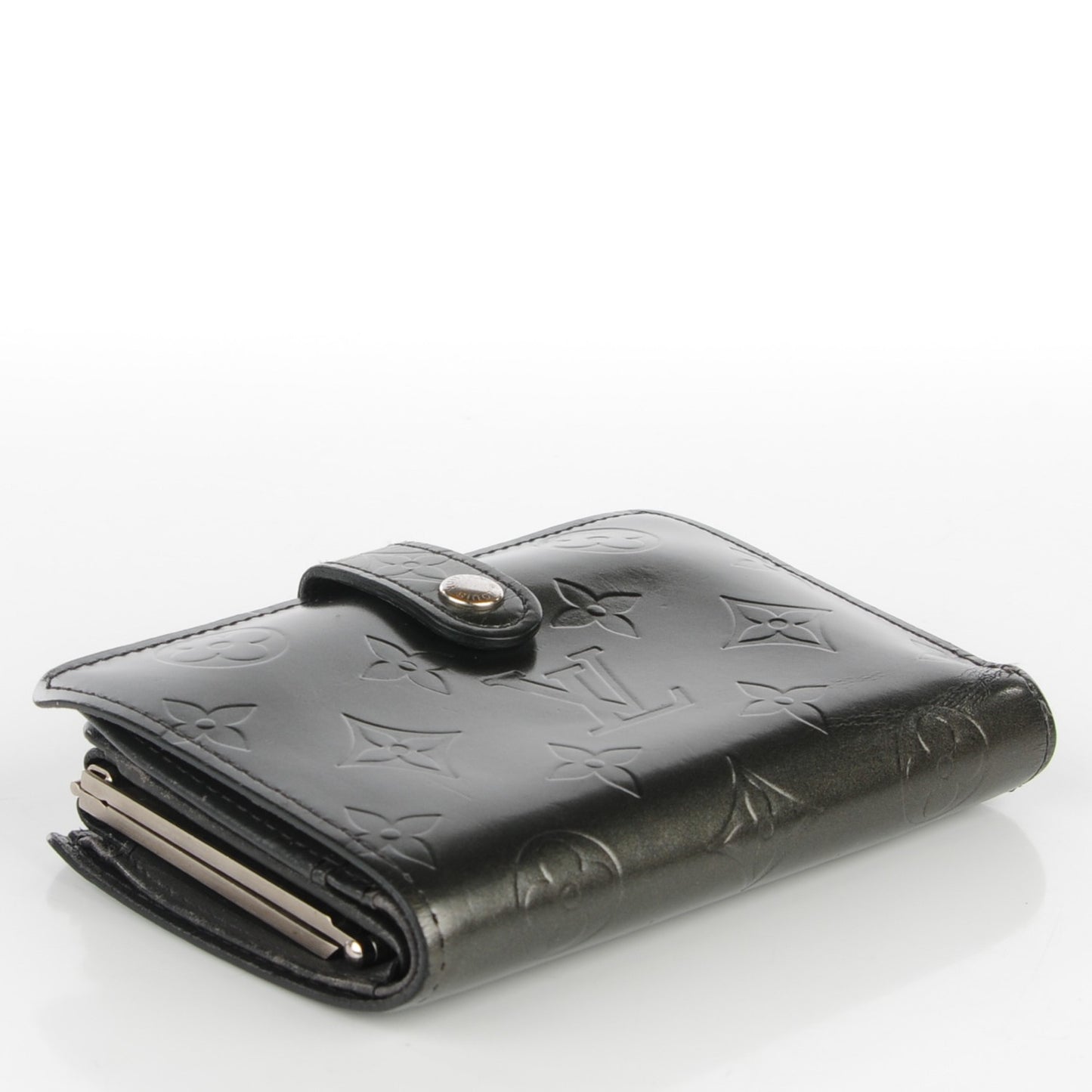 Mat Monogram French Purse Wallet Black