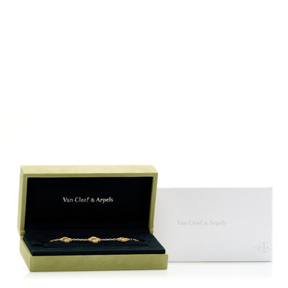 Van Cleef & Arpels 18K Yellow Gold 5 Motifs Vintage Alhambra Bracelet 4 of 4