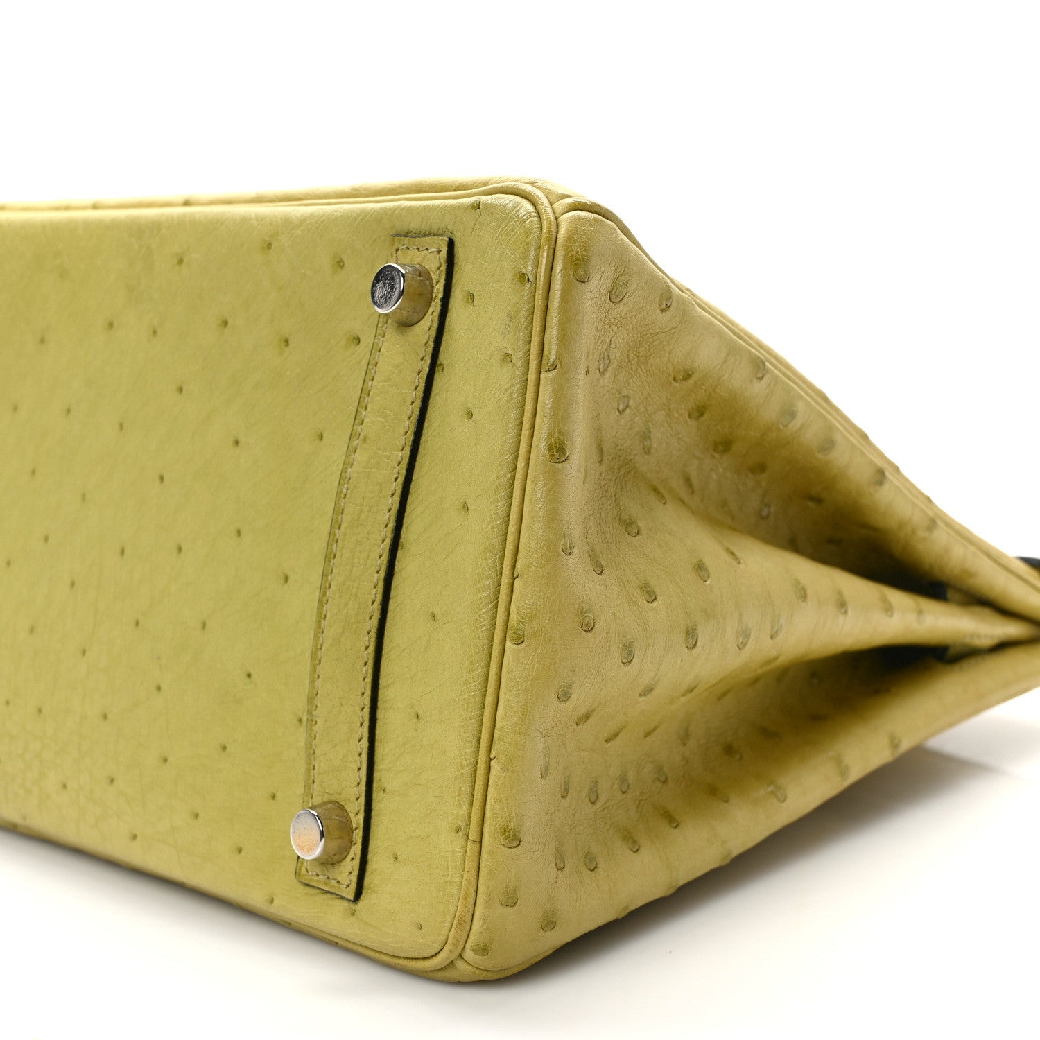 Hermes Ostrich Birkin 30 Vert Anis 10 of 16