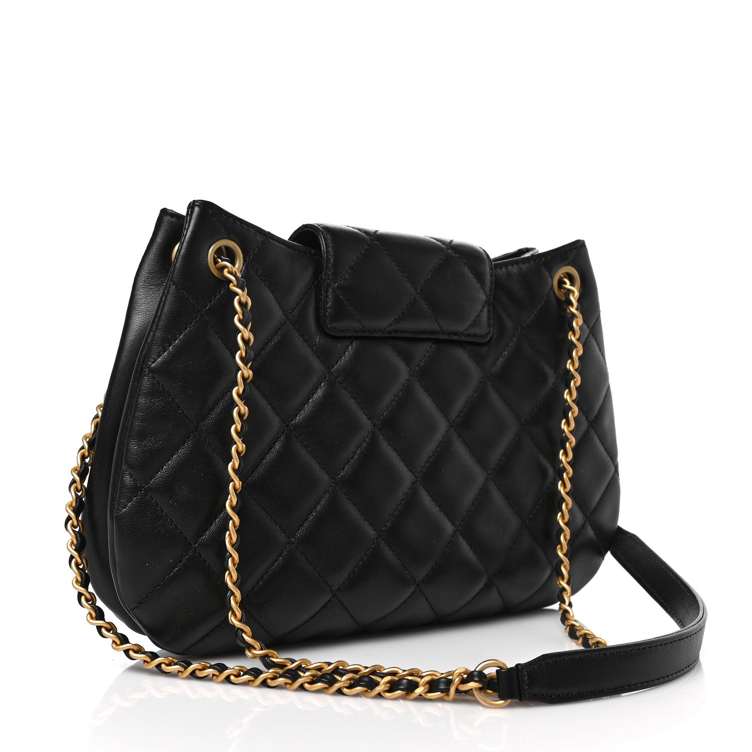 Chanel Lambskin Quilted CC Messenger Black 3 of 9