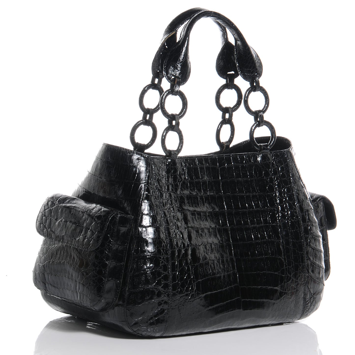 Crocodile Tote Black
