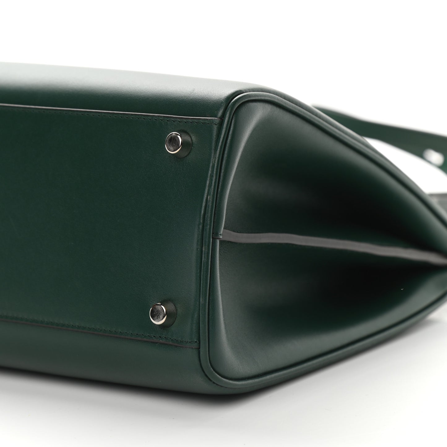 Smooth Calfskin Medium Zumi Top Handle Bag Vintage Green