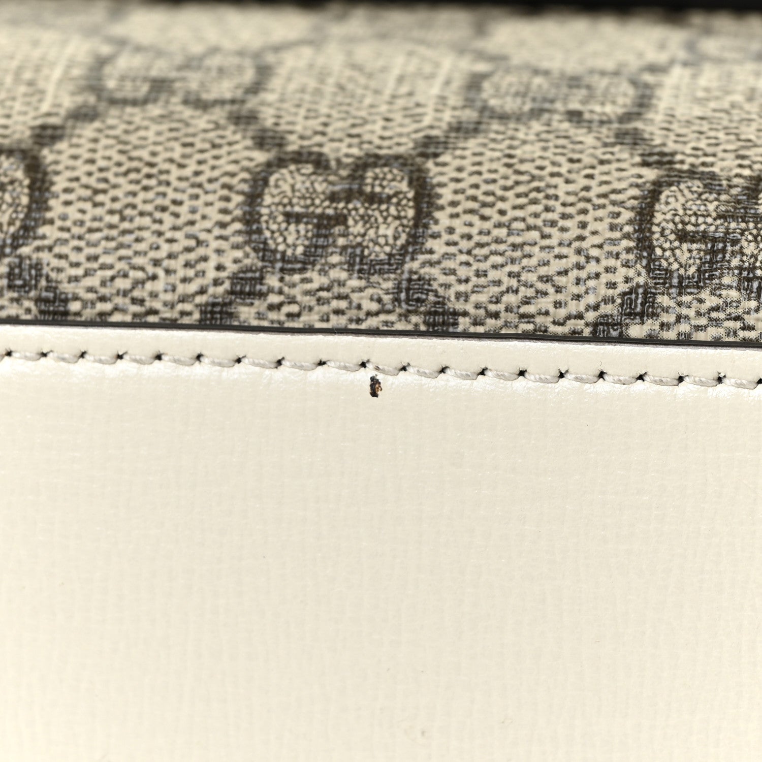 Gucci GG Supreme Monogram Small Horsebit 1955 Shoulder Bag Beige Mystic White 14 of 15