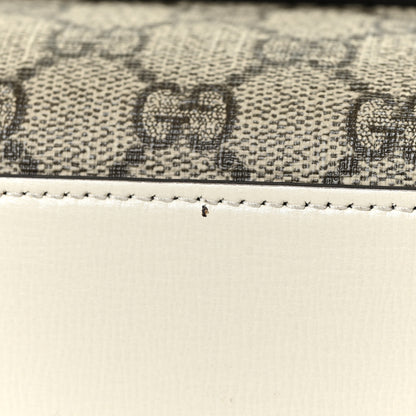 Gucci GG Supreme Monogram Small Horsebit 1955 Shoulder Bag Beige Mystic White 14 of 15