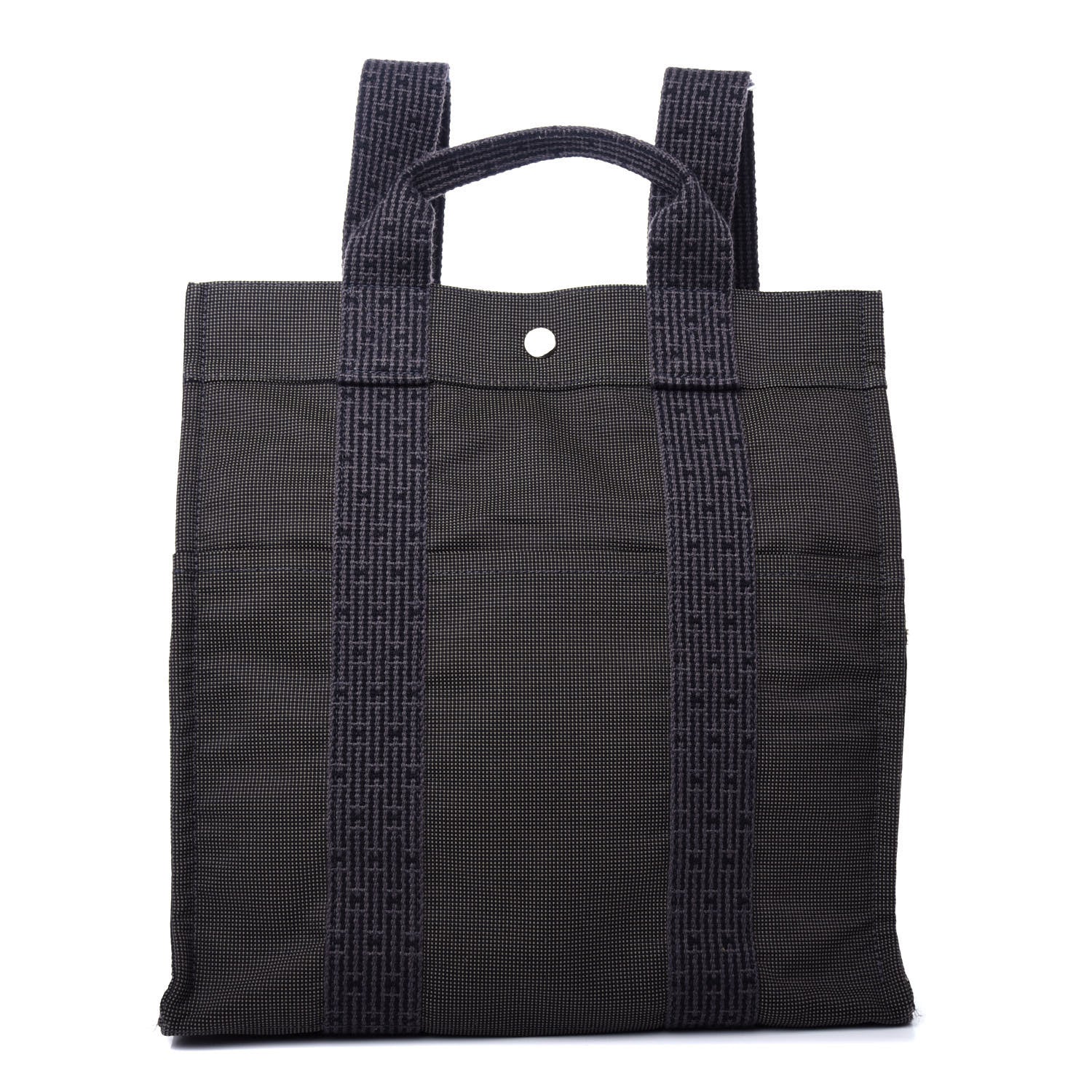 Hermes Canvas Herline Backpack Grey 1 of 9