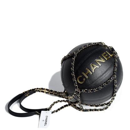 Chanel Lambskin Chain Net and Basketball Black Dark Gold 1 of 11