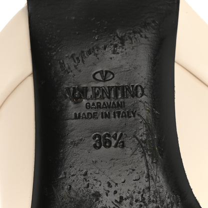 Valentino Garavani Calfskin Roman Stud Flat Mules 36.5 Light Ivory 7 of 12