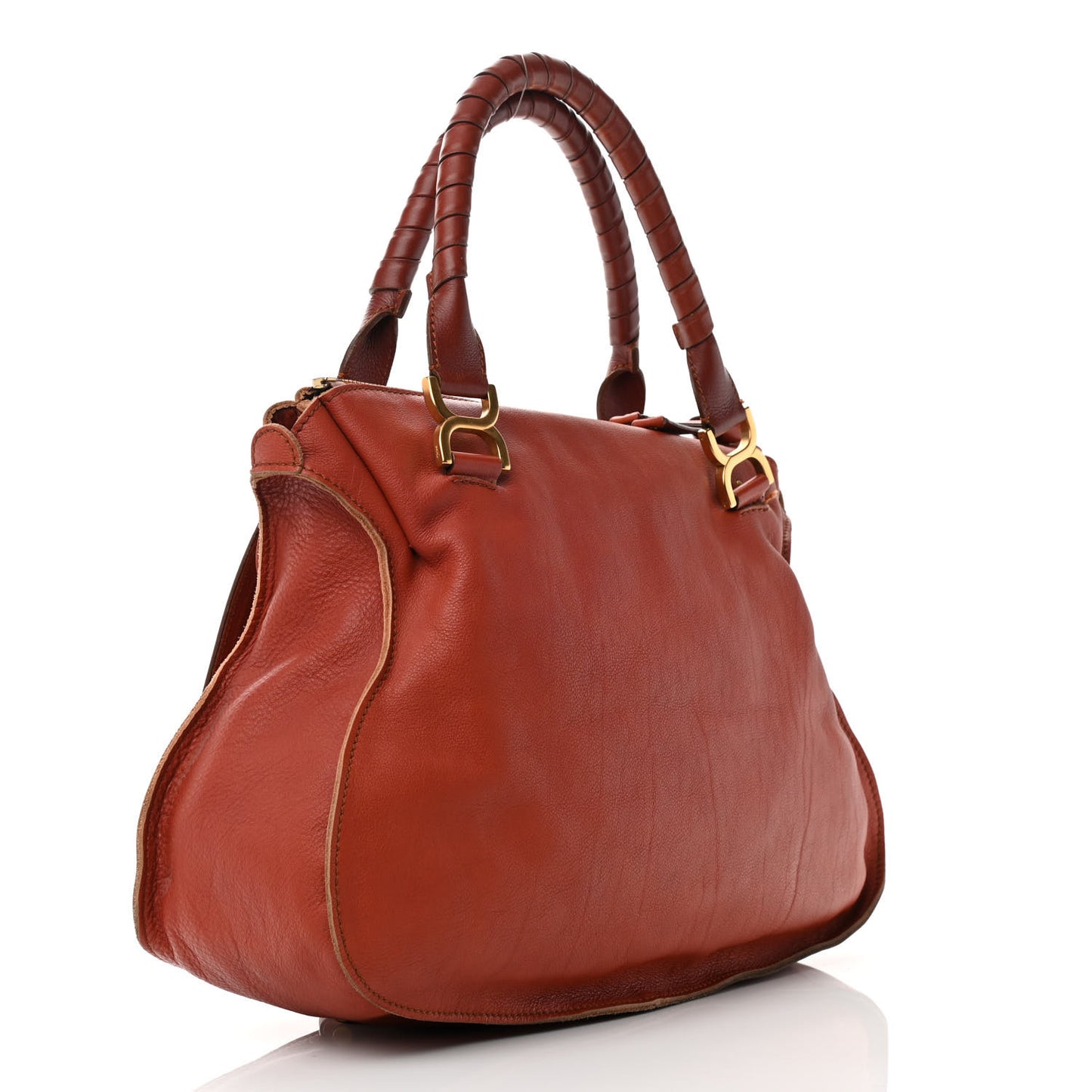 Calfskin Large Marcie Satchel Maple Leaf