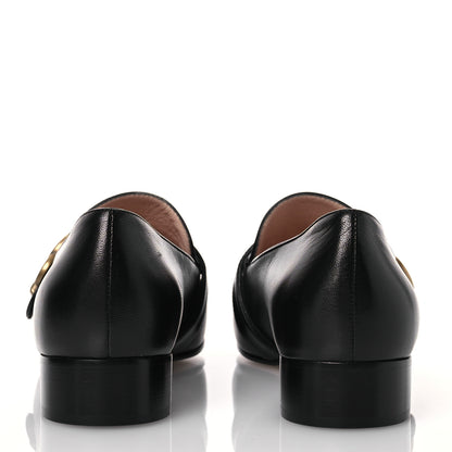 Gucci Malaga Kid Womens GG Marmont Loafers 37.5 Black 5 of 13