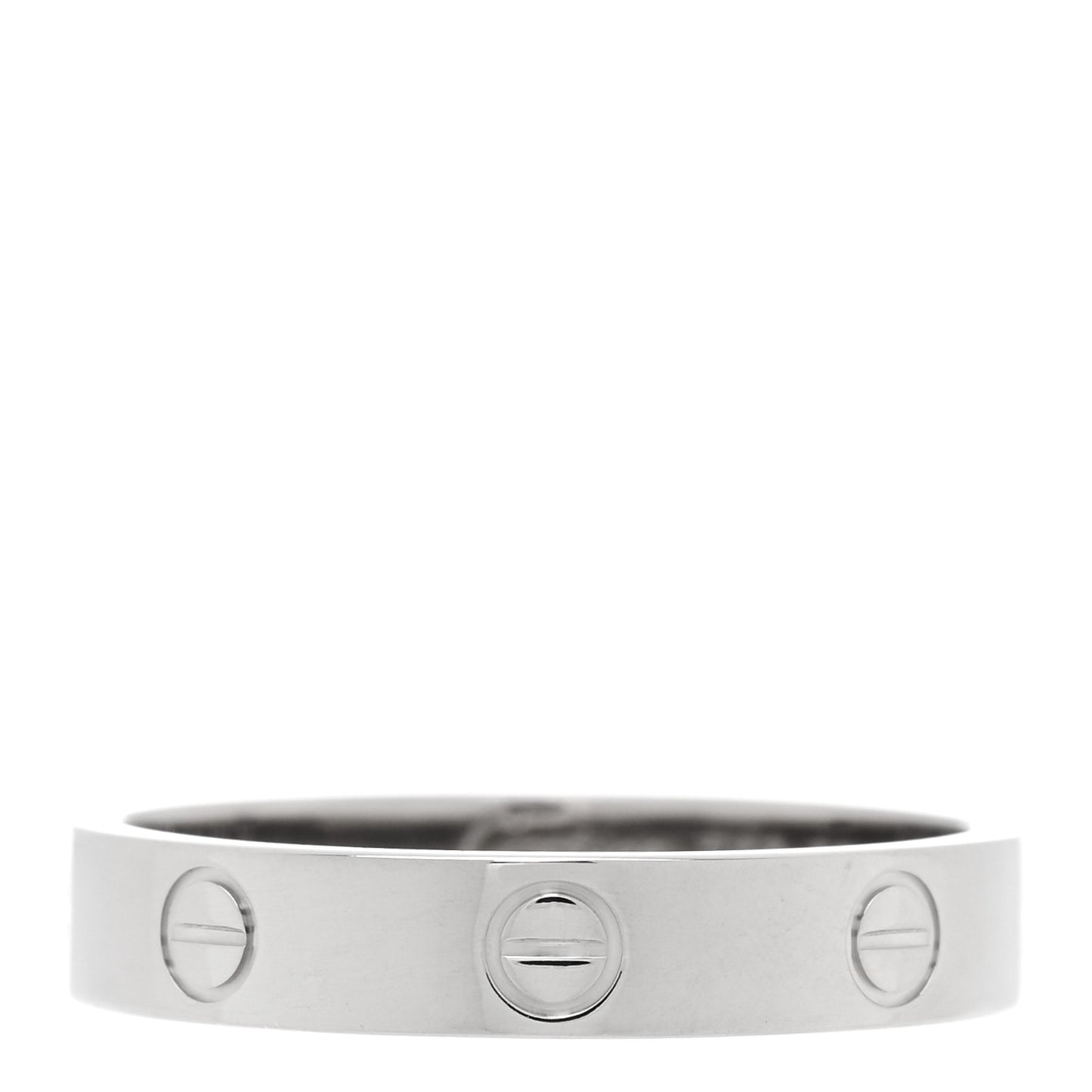 18K White Gold 3.5mm LOVE Wedding Band Ring 58 8.25