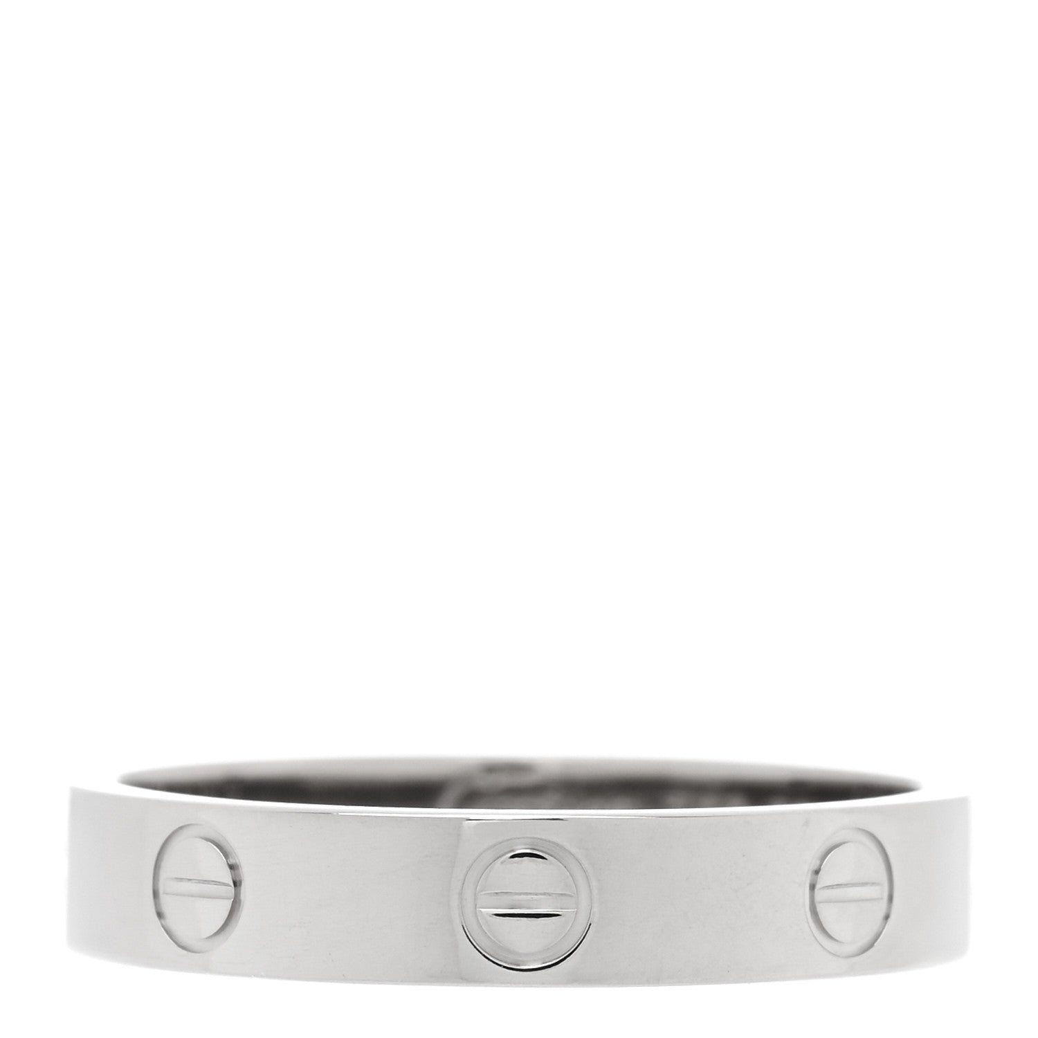 Cartier 18K White Gold 3.5mm LOVE Wedding Band Ring 58 8.25 1 of 4