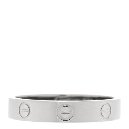 Cartier 18K White Gold 3.5mm LOVE Wedding Band Ring 58 8.25 1 of 4
