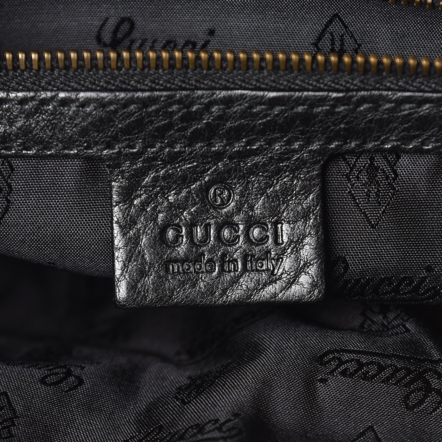 Gucci Calfskin Large Babouska Tote Black 6 of 10