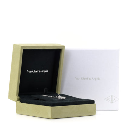 Van Cleef & Arpels 18K White Gold Mother of Pearl Vintage Alhambra Pendant Necklace 6 of 6