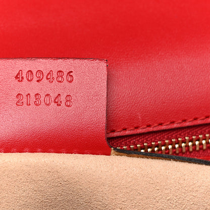 Gucci Guccissima Medium Padlock Shoulder Bag Hibiscus Red 7 of 9