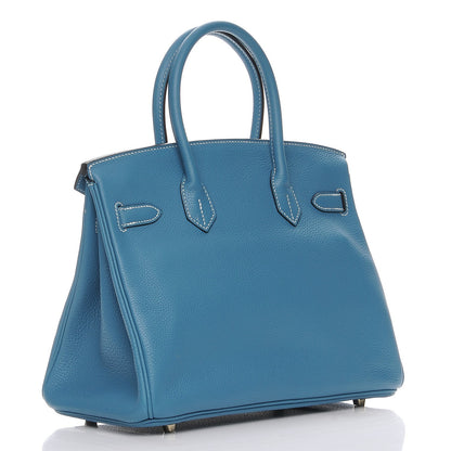 Hermes Togo Birkin 30 Blue Jean 3 of 23