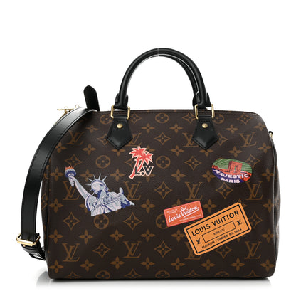 Louis Vuitton Monogram My World Tour Speedy Bandouliere 30 Black 1 of 10