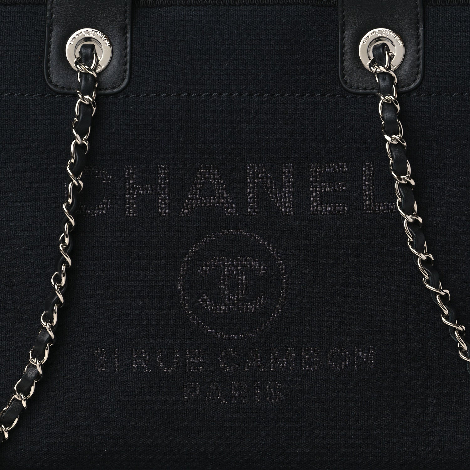 Chanel Mixed Fibers Small Deauville Tote Black 8 of 10