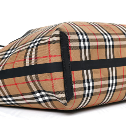 Burberry Vintage Check Medium The Giant Reversible Tote Antique Yellow Bright Red 14 of 20
