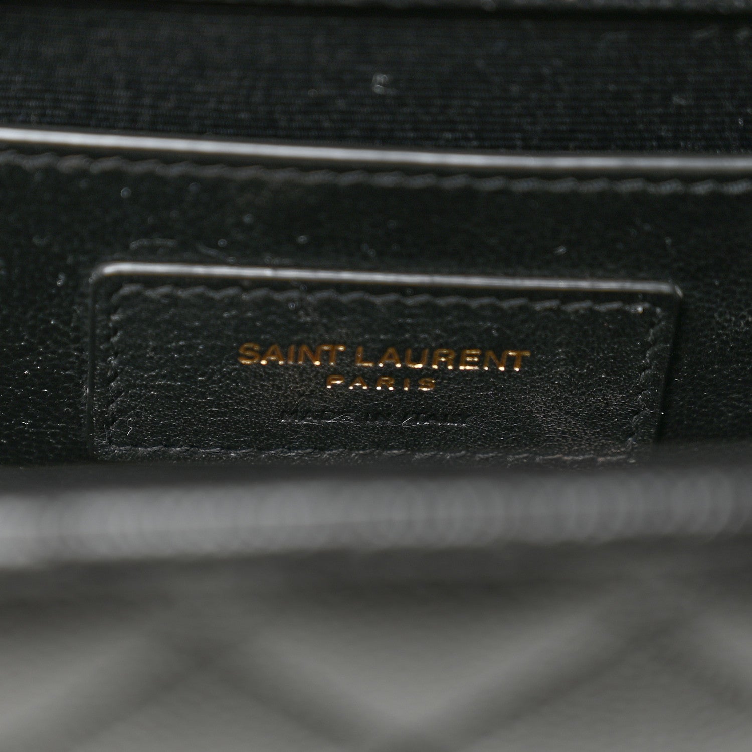 Saint Laurent Grain De Poudre Textured Mixed Matelasse Triquilt Medium Monogram Satchel Black 6 of 9